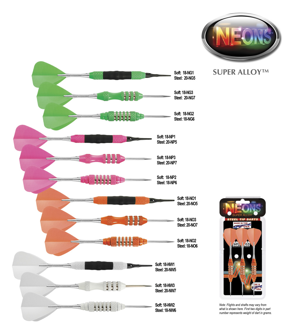 ADL Neons™ Super Alloy™ Darts