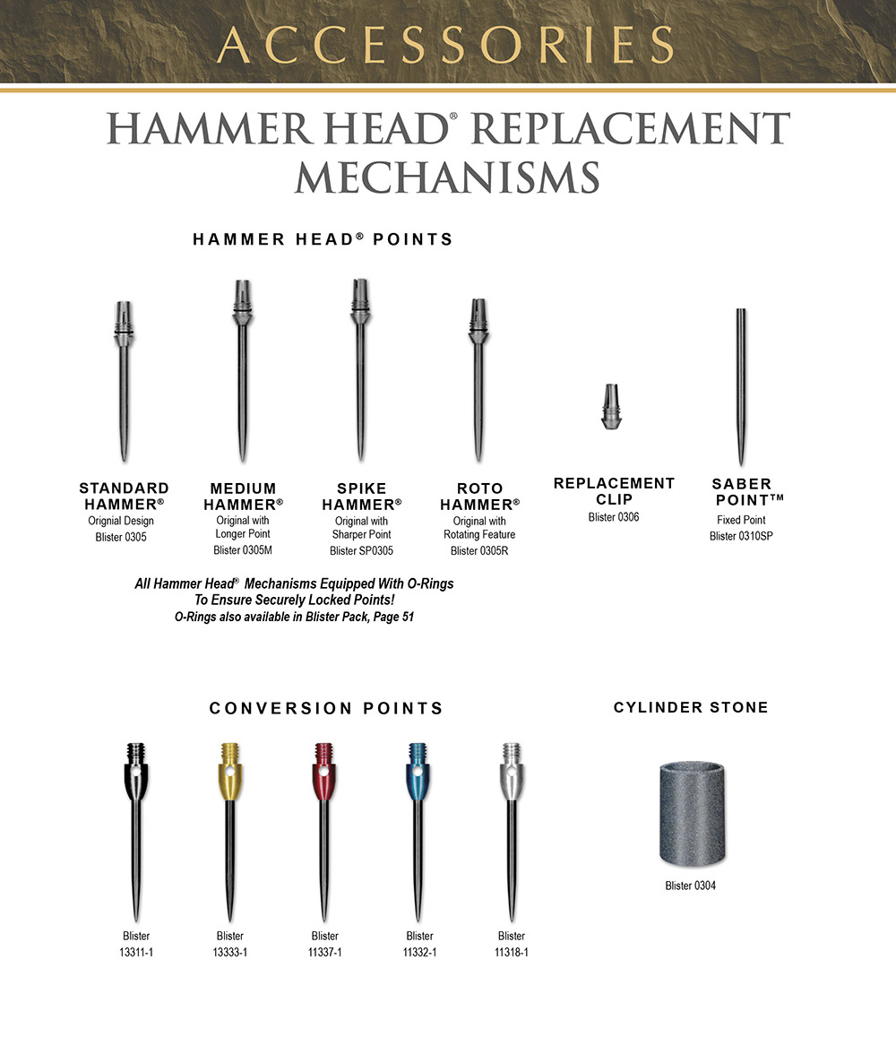 Hammer Head Hammerhead Steel Tip Darts Replacement Points Standard 