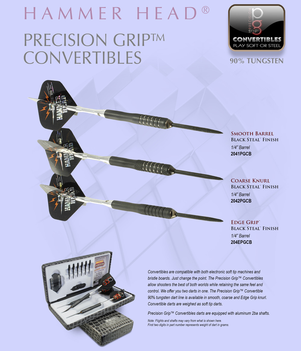 Precision Grip™ Convertibles Hammer Head® Darts